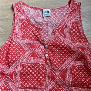 The North Face Red Geometric Tank Top